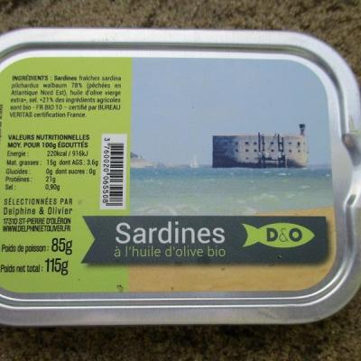 SARDINES à l huile d olive  bio