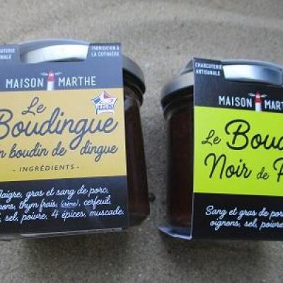 lot de deux terrines de boudin